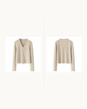 Amélie Pure Cashmere Pearl-Zip Cardigan