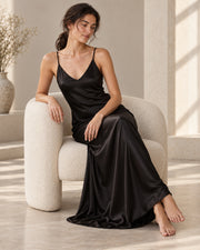 Élan Stretch Mulberry Silk Slip Dress