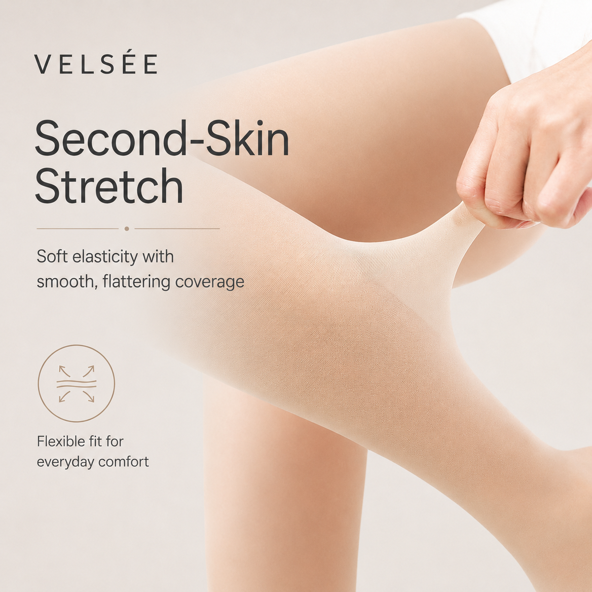 VELSÉE Women's Ultra-Sheer Run-Resistant Pantyhose | No-Slip Waistband | Breathable Summer Tights
