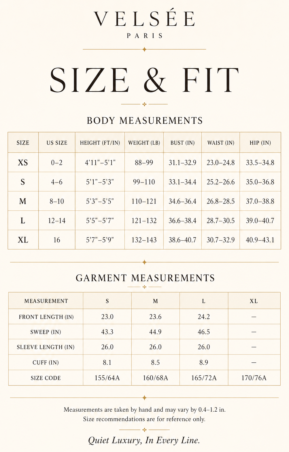 Size Guide