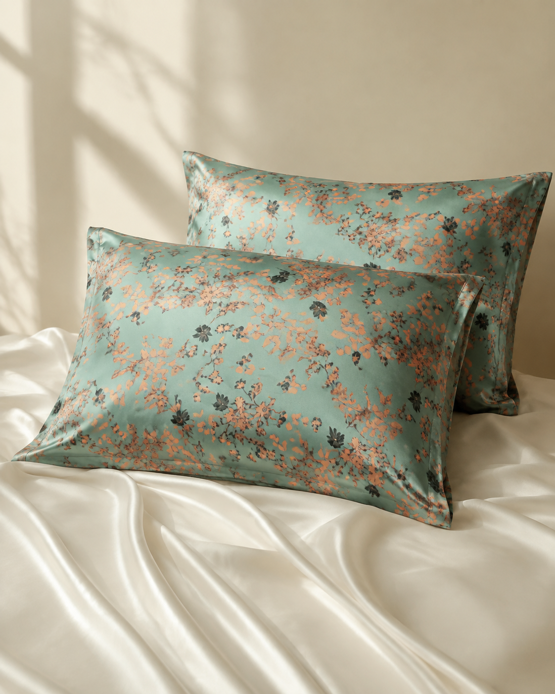 VELSÉE 40 Momme 6A Mulberry Silk Printed Pillowcase – Luxury Silk Pillow Cover for Hair and Skin