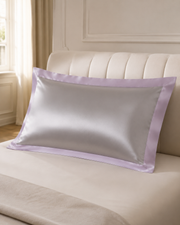 40 Momme 100% Mulberry Silk Pillowcase for Hair and Skin – Luxury Contrast Border, Smooth Cooling Silk Pillow Cover, 1 or 2 Pack
