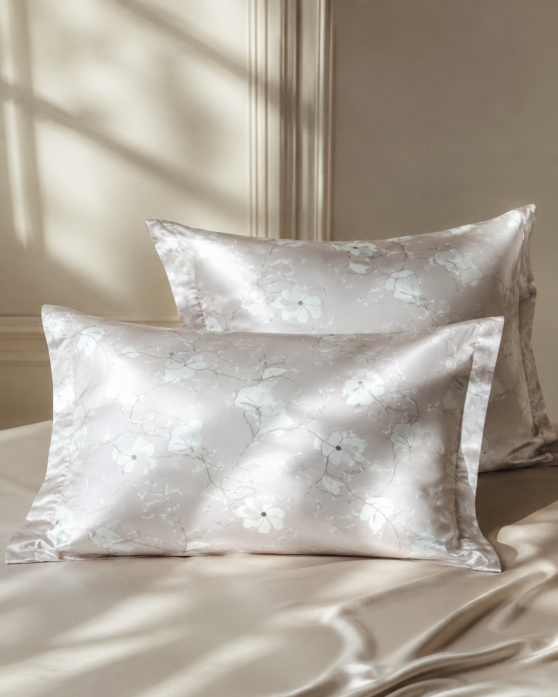 VELSÉE 40 Momme 6A Mulberry Silk Printed Pillowcase – Luxury Silk Pillow Cover for Hair and Skin