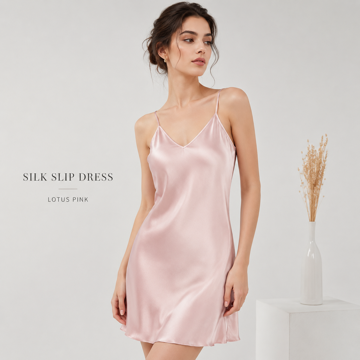 Classic Mulberry Silk Slip Dress — 19 Momme