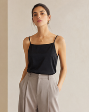 VELSÉE 100% 6A Mulberry Silk Camisole for Women – Luxury Silk Tank Top