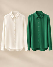 Mulberry Silk Button-Front Shirt