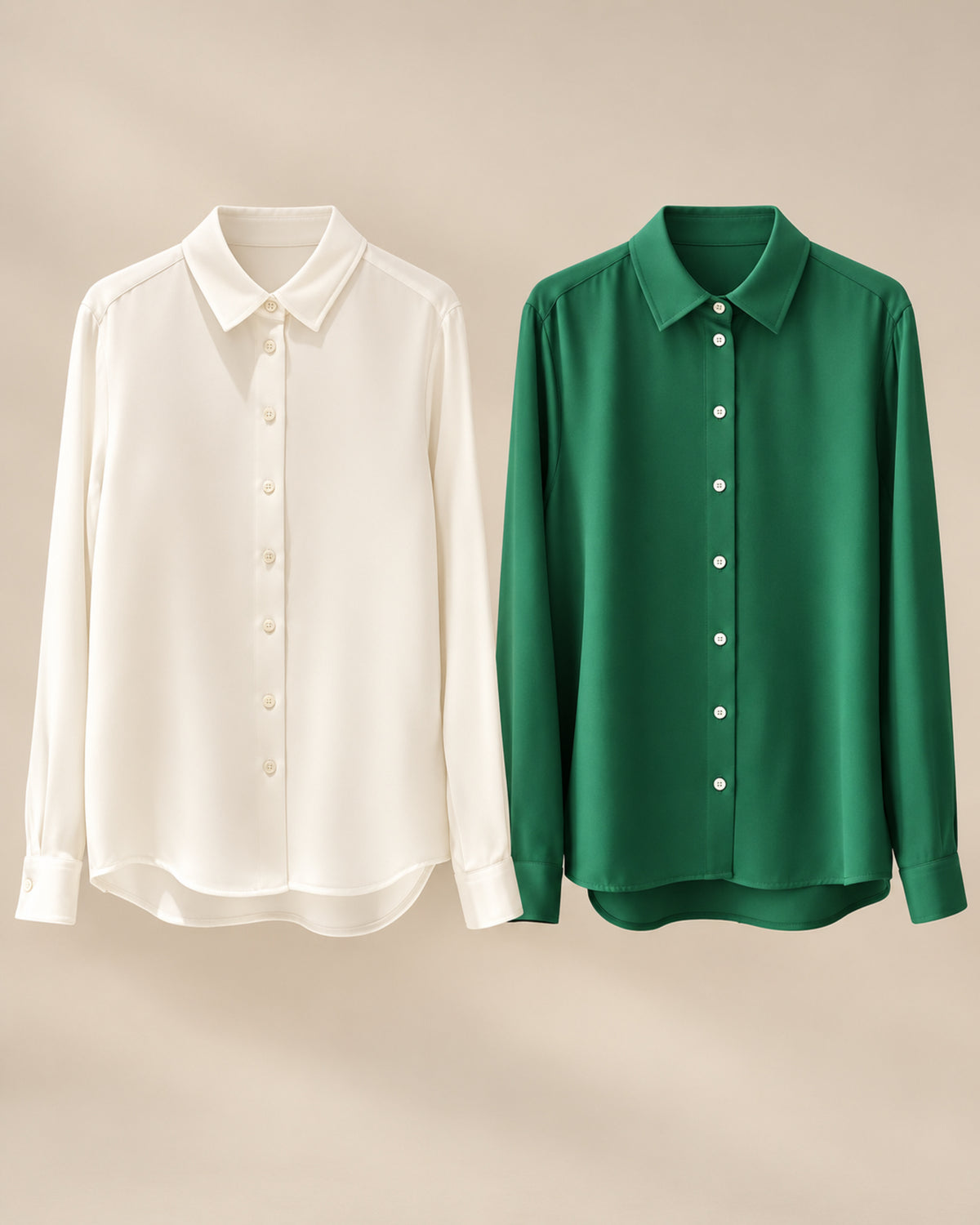 Mulberry Silk Button-Front Shirt