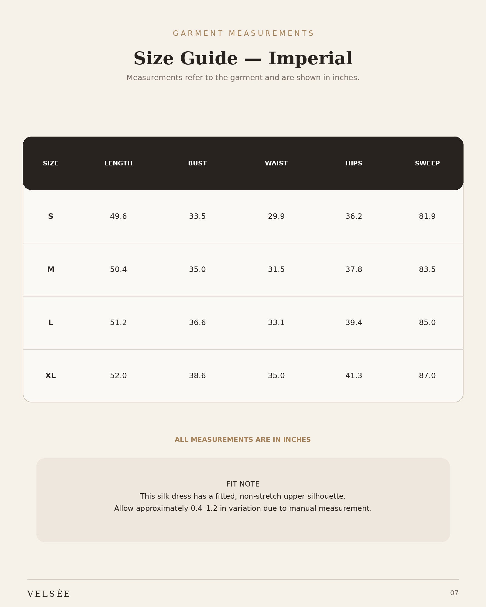 Size Guide