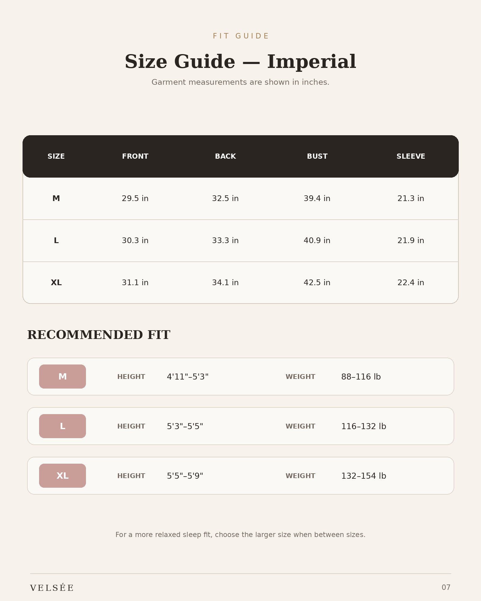 Size Guide