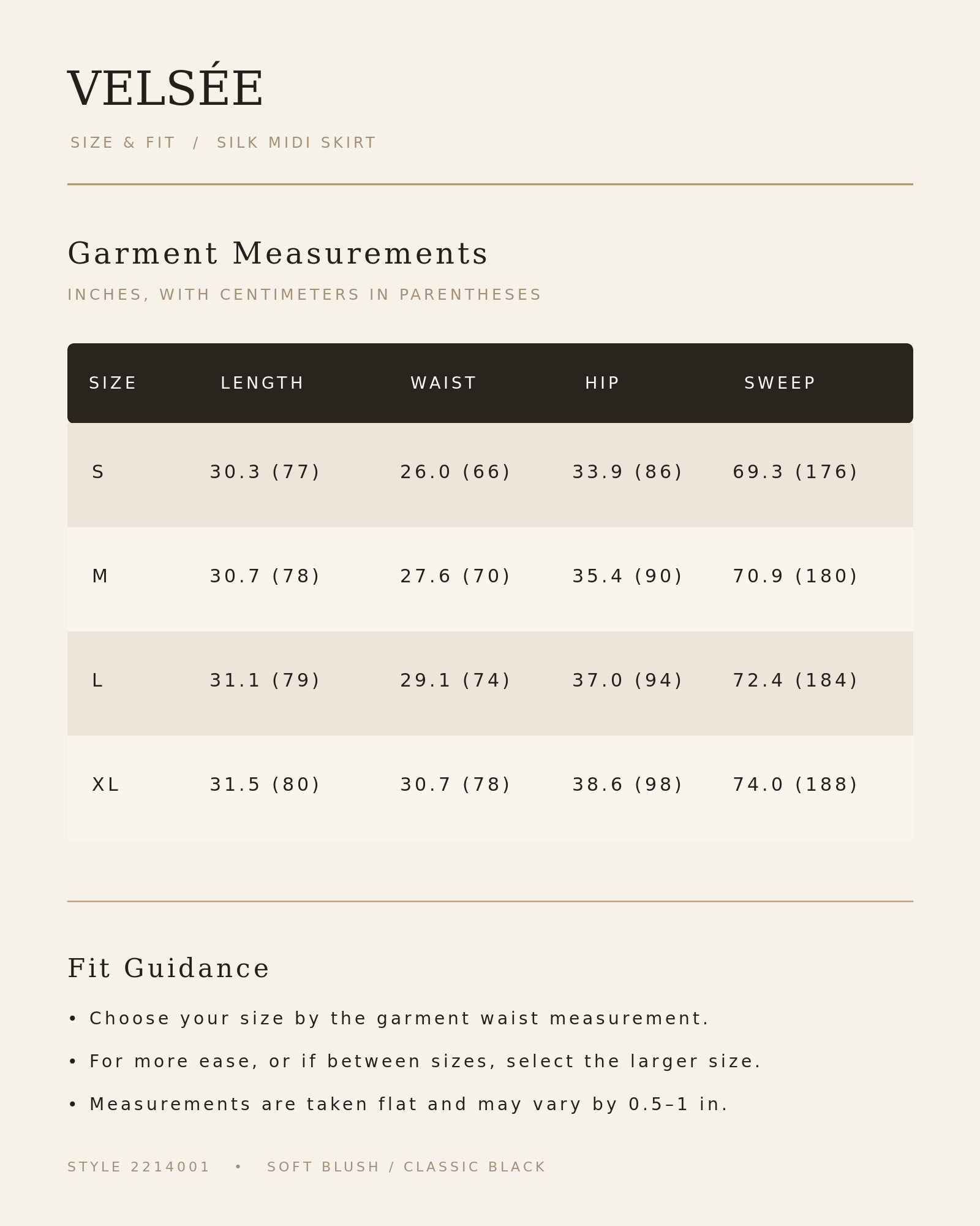 Size Guide