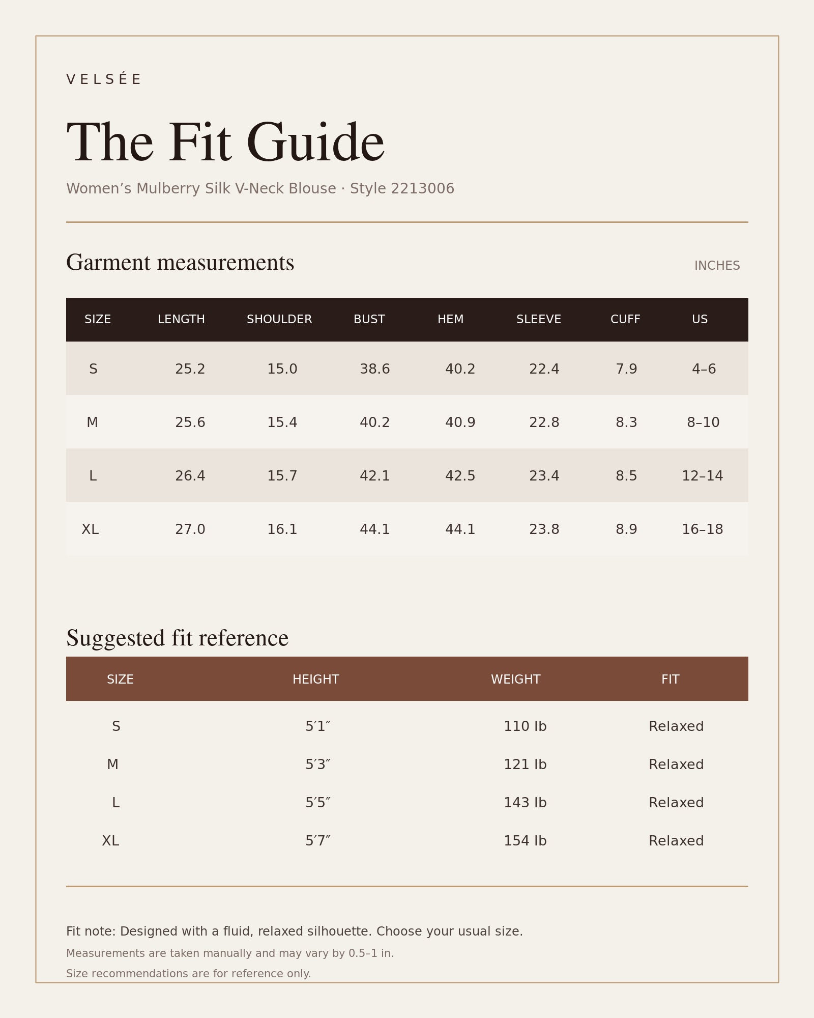 Size Guide